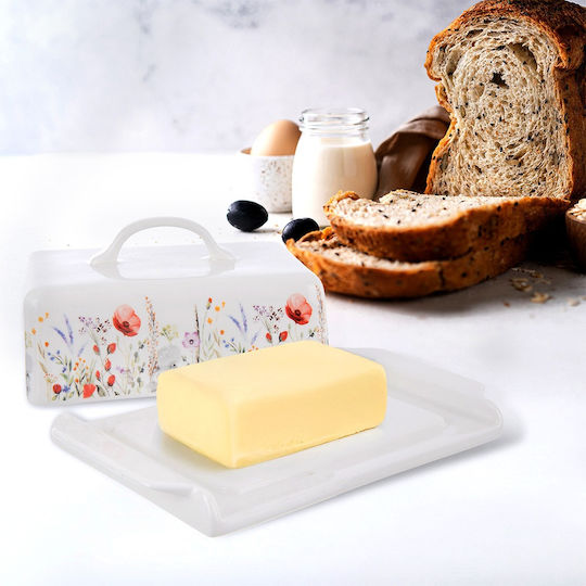 White Porcelain Butter Dish Maki