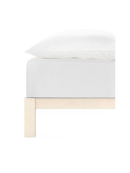 Living Home Double Bed Sheet With Rubber Hugger 160x200+40cm Silber