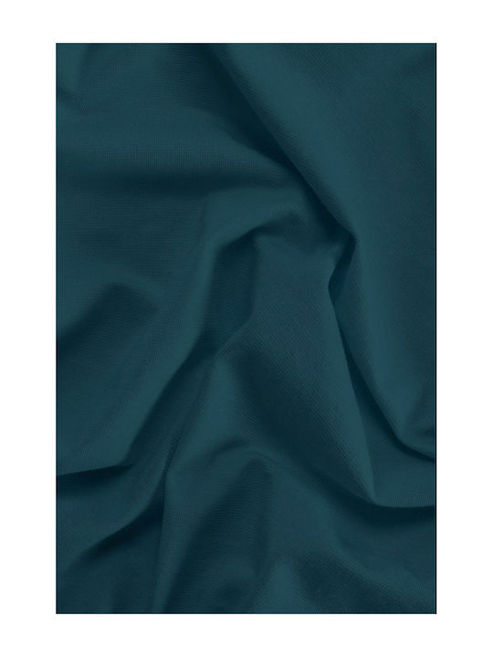 Living Home Super-Double Bed Sheet With Rubber Hugger 160x200+30cm Petrol Blue