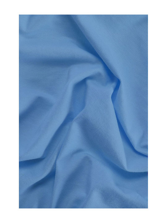 Living Home Double Bed Sheet With Rubber Hugger 160x200+40cm Stahlblau