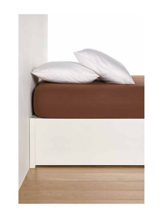 Living Home Σεντόνι Υπέρδιπλο με Λάστιχο 160x200+30εκ. Maroon 077
