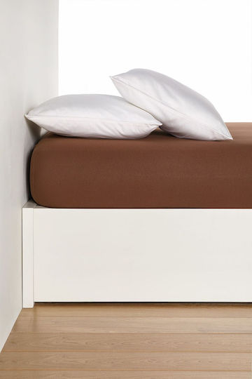 Living Home Super-Doppel Bettlaken mit Gummibettlaken 160x200+30cm Maroon 077