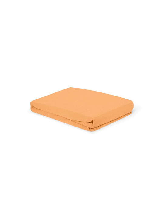 Living Home Super-Double Bed Sheet With Rubber Hugger 160x200+40cm Phirsich