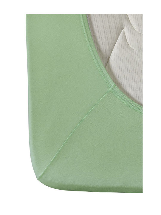 Living Home Σεντόνι Υπέρδιπλο με Λάστιχο 160x200+30εκ. Spring Green