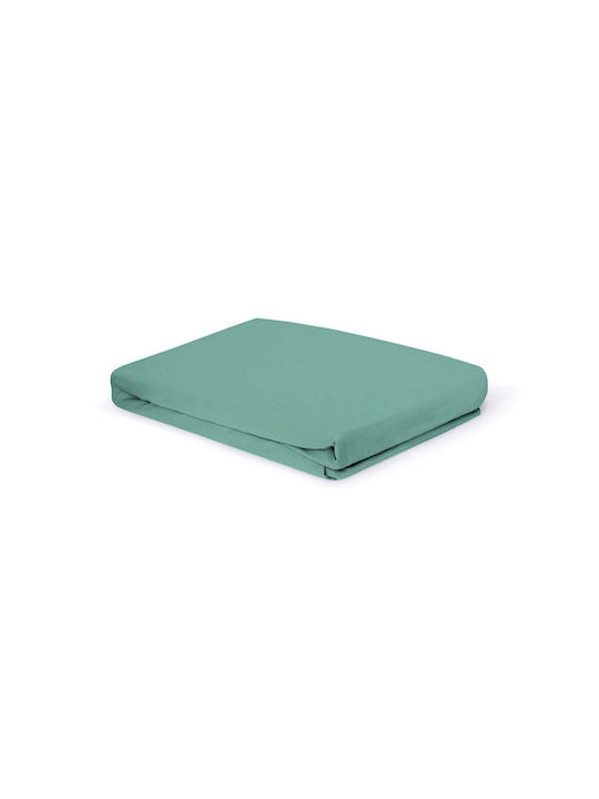 Living Home Super-Double Bed Sheet With Rubber Hugger 160x200+30cm Aqua