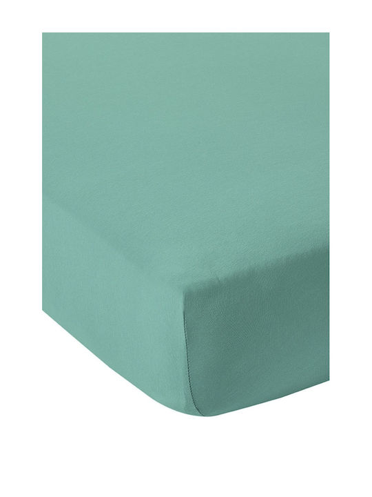 Living Home Super-Double Bed Sheet With Rubber Hugger 160x200+30cm Aqua