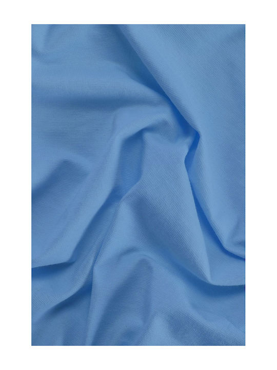 Living Home Super-Double Bed Sheet With Rubber Hugger 160x200+30cm Stahlblau 306