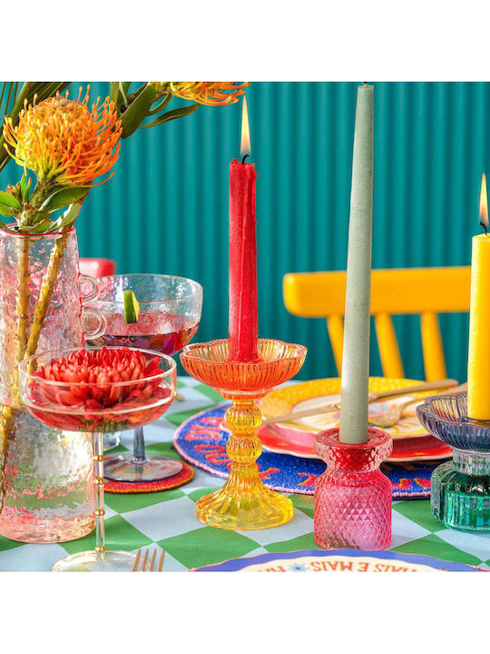 SteweHome Glass Candle Holder 10x10cm Various Colors