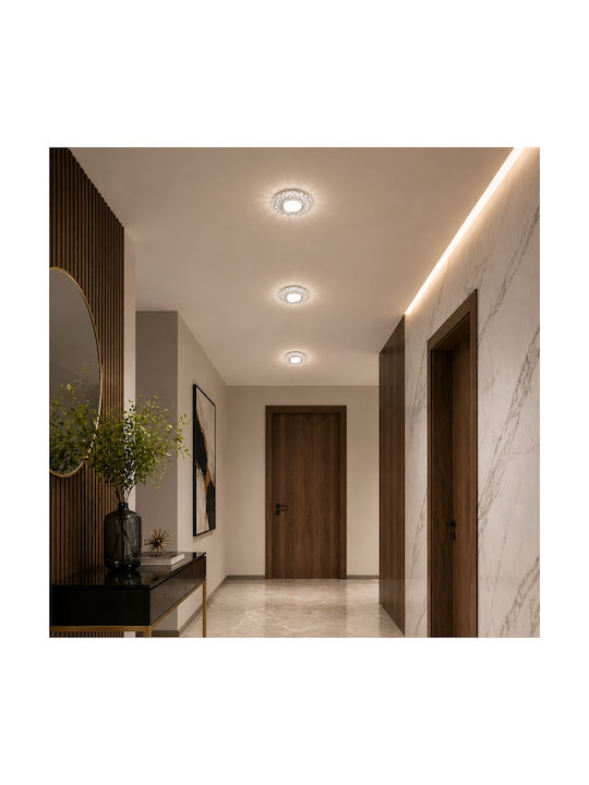 Alista Home Кръгло Стъклено Скрити Светлини с Вграден LED RGB Бяло Alista Home Кръгло Стъклено Скрити Светлини с Вграден LED RGB Бяло