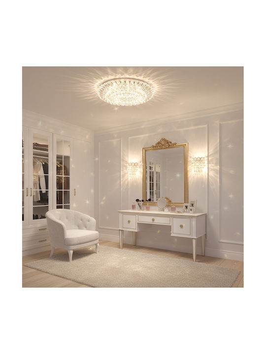 Alista Home Spot Rotund Din Sticlă Încorporat Cu LED RGB Alb
