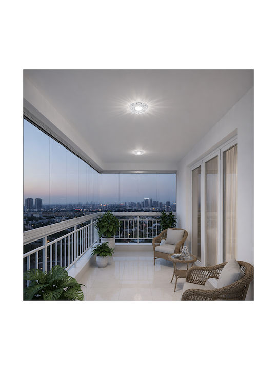 Alista Home Spot Rotund Din Sticlă Încastrat Cu LED Încorporat RGB Alb Alista Home Spot Rotund Din Sticlă Încastrat Cu LED Încorporat RGB Alb