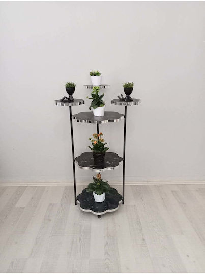 SteweHome Βάζο Μαρμάρινο Μαύρο Y90cm
