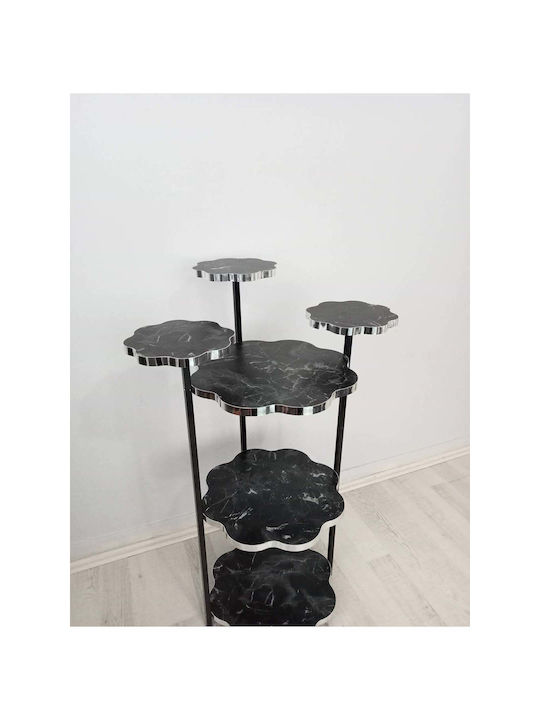SteweHome Διακοσμητικό Βάζο Μαρμάρινο Μαύρο Y90cm