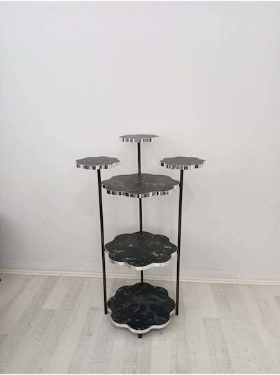 SteweHome Vază Decorativă Din Marmură Neagră Y90cm