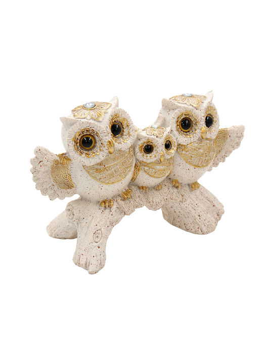 Keskor Figurină Decorativă Bufniță Din Polirosină 23x10x14cm