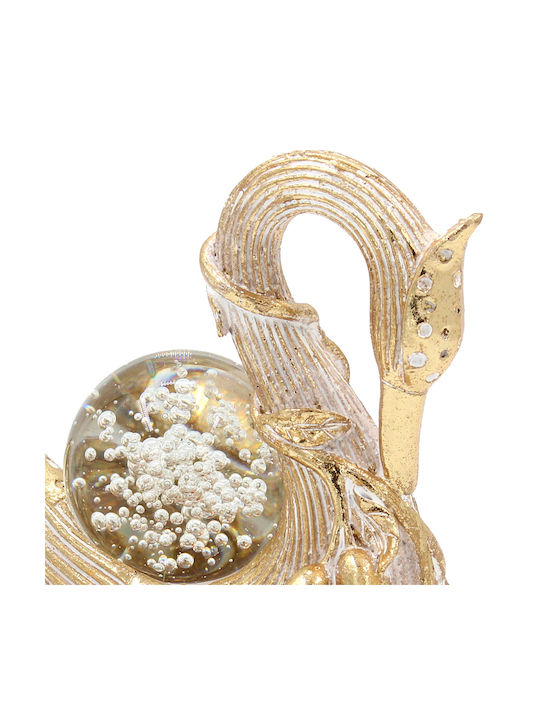 Keskor Διακοσμητικός Κύκνος Πολυρητίνης 13x9x18cm