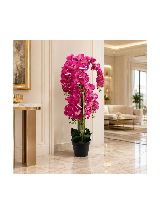 Artificial Fuchsia Orchid 120cm Potted Plant 87554-1