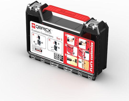 Qbrick Set Personalizat 1 Set Adaptoare Cutii Roșii În Organizator