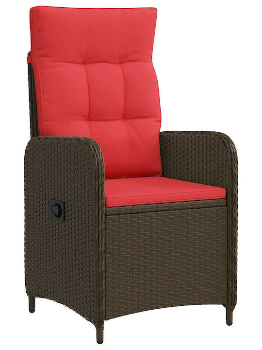 Gartenstühle Rattan Braune mit Kissen
