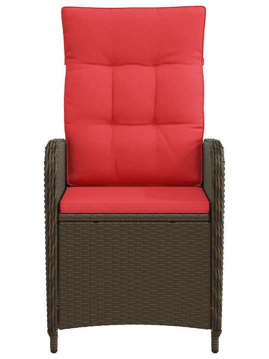 Gartenstühle Rattan Braune mit Kissen