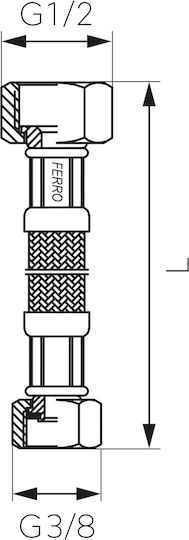 Furtun De Conexiune L-100 Cm 1-2" X 3-8"