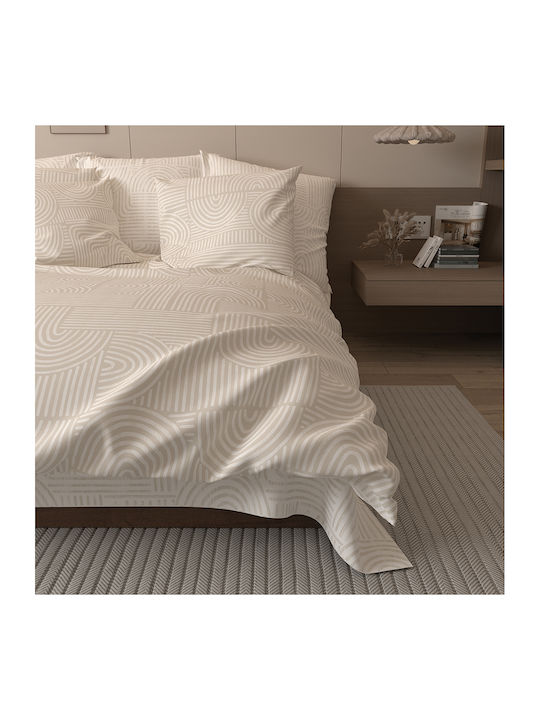 Charalambidis Textiles Κουβερλί Μονό από Βαμβάκι & Πολυεστέρα Μπεζ 160x220cm