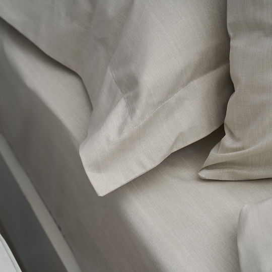 Charalambidis Textiles Шалтета Едноспално От Памук И Полиестер Бежово/Сиво 160x220см