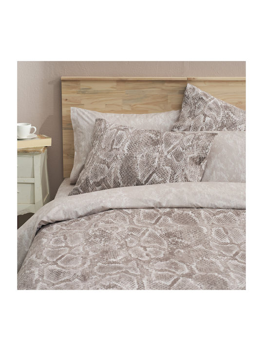 Charalambidis Textiles Κουβερλί Μονό από Βαμβάκι & Πολυεστέρα Μπεζ 160x220cm