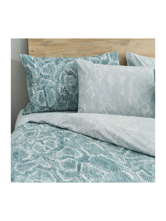 Charalambidis Textiles Κουβερλί Μονό από Βαμβάκι & Πολυεστέρα Τιρκουάζ 160x240cm