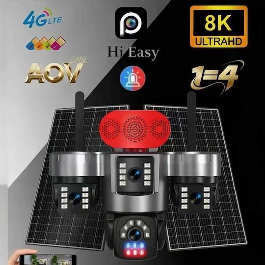 020300 IP Quad Камера за Наблюдение Wi-Fi/4G Водоустойчива на Батерия с Двупосочна Комуникация