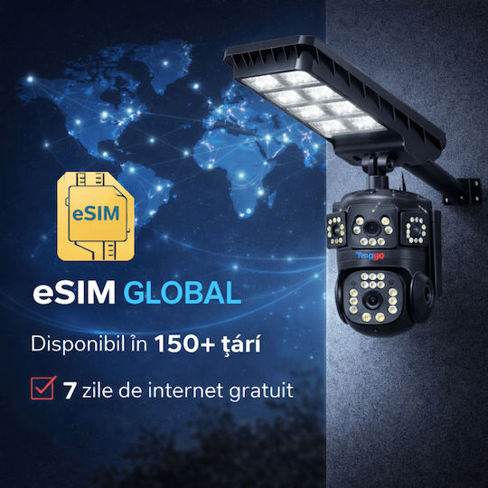 Taggo TAGGO-PRO-L20 Cameră de Supraveghere IP 4G 4K Impermeabilă cu Baterie cu Comunicare Bidirecțională și Obiectiv 2.8mm