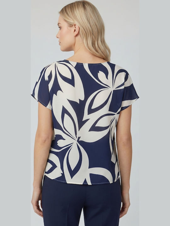Γυναικείο Crop Top Floral Μπλε
