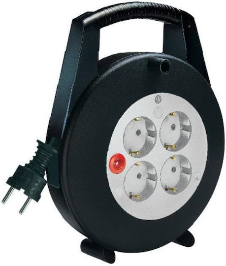 Brennenstuhl Cablu de prelungire Tip închis 4 locuri cu cablu de 5m Diametru 3 x 1.5mm² Neagră
