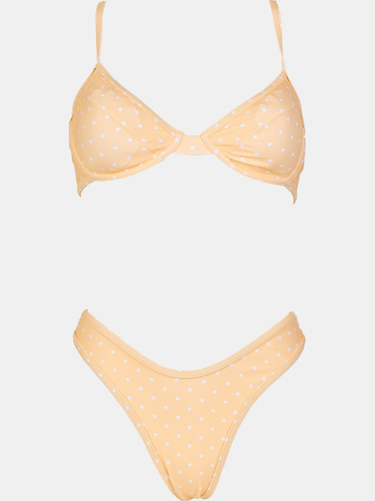 Set Bikini Polka Dot Gelb