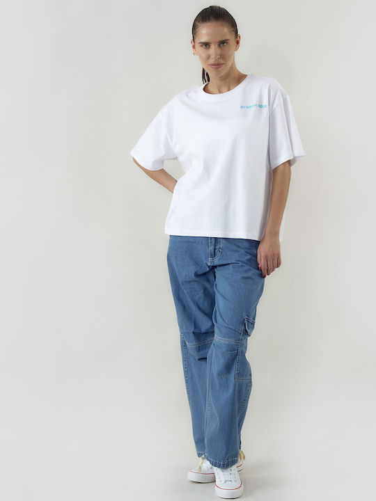 Damen Oversized T-shirt Weiß