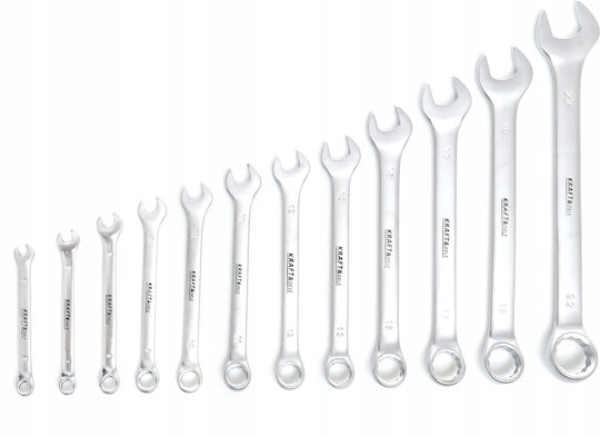 Flat Ring Wrenches 6-22 Set 12 Wrenches Flat Wrench