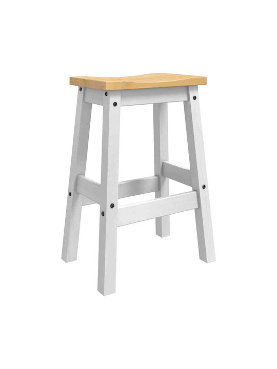 vidaXL Barhocker Aus Holz Weiß 2Stück 44x30x63cm