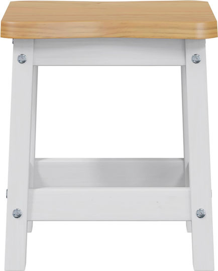 vidaXL Barhocker Hölzernes Weiß 2 Stück 40x29x45,5 cm
