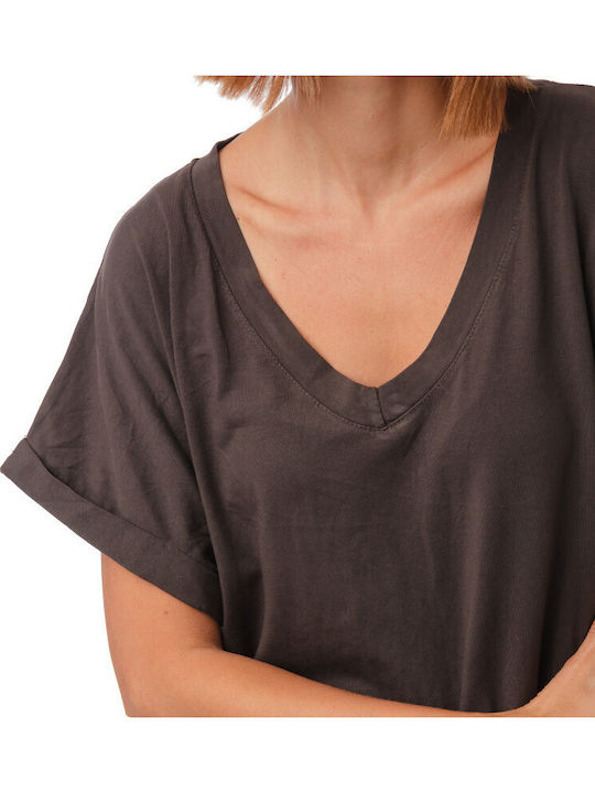 Лятна Midi T-shirt Рокля Кафява
