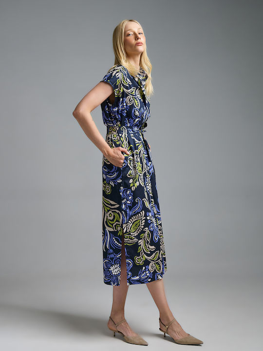 Sommer Midi Hemdkleid Blumen