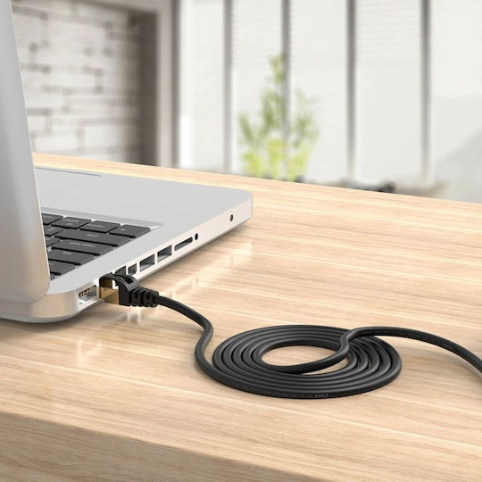 Orico Direct Attach Copper Cat.7 (10Gbps) Καλώδιο Δικτύου Ethernet εξωτερικού χώρου 3m Μαύρο