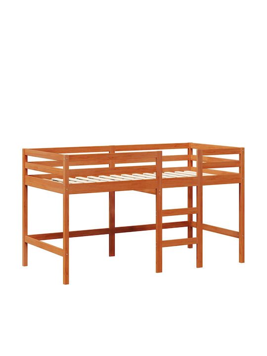 Kinderbett Klassisch Einzel Braun Für Matratze 90x190cm