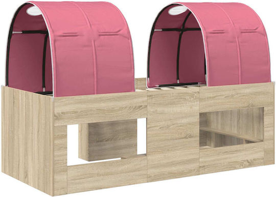 Παιδικό Κρεβάτι Ημίδιπλο Μπεζ για Στρώμα 203x111cm