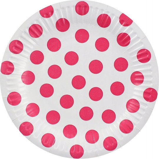 Set Teller Becher Servietten Rosa Punkte