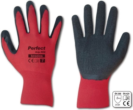 Reis Arbeitshandschuhe Rot Latex/Polyester 1Stück