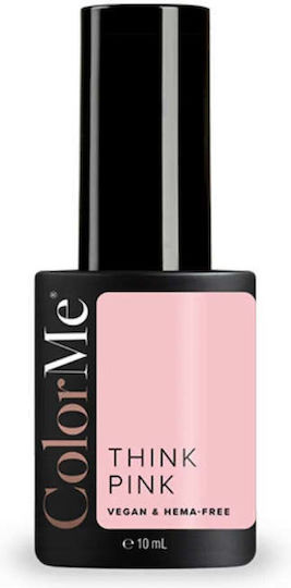 Ojă Pentru Unghii Cu Gel Semi-permanentă Vegan Fără Hema Nuanta Think Pink Colorme Cosmetics 10 Ml