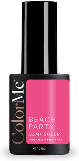 Ojă Pentru Unghii Cu Gel Semitransparentă Vegană Fără Hema Nuanta Beach Party Colorme Cosmetics 10 Ml