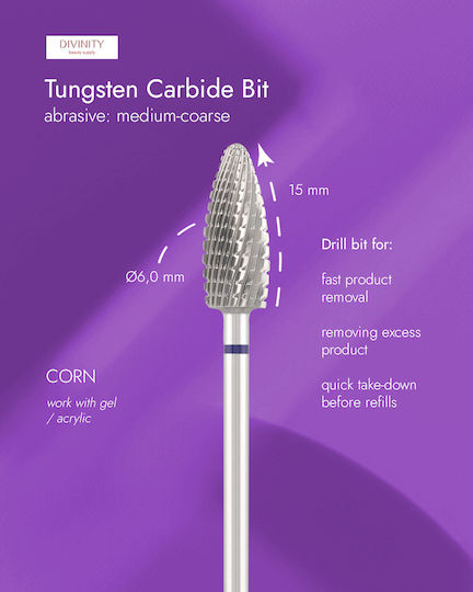 Divinity Beauty Supply Purple Carbide Nail Drill Bit