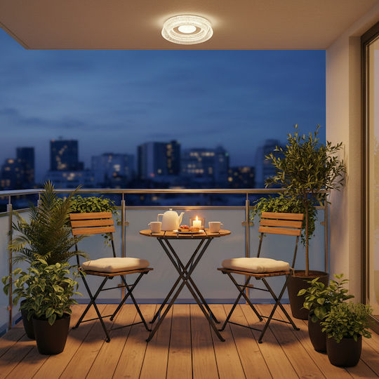 Alista Home Πλαφονιέρα Οροφής Λευκή με Ενσωματωμένο LED