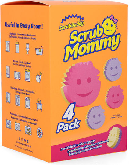 Küchenschwämme Scrub Daddy Scrub Mommy Formen 4 Stück Rosa Lila